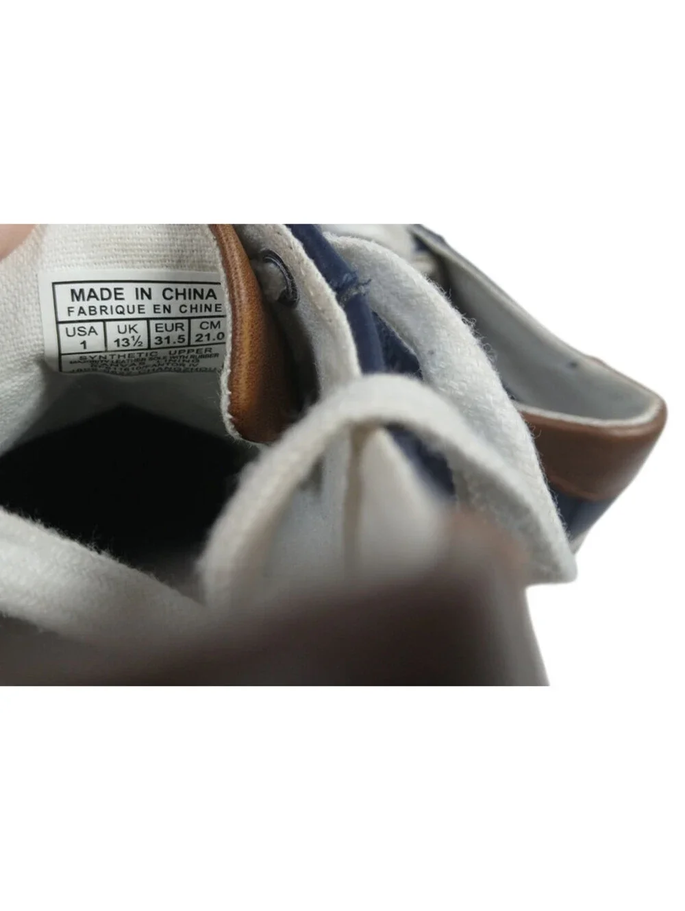 RALPH LAUREN BOYS POLO NAVY BLUE Leather WALKING SHOES Polo Logo US size 1